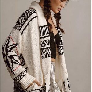 Anthropologie Pilcro Slouchy Waves Cardigan Sweater